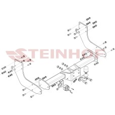 Фаркоп Steinhof для Iveco Daily VI 35C фургон со ступенькой (межосевое: 4100 мм) (с двойными колёсами) 2014-2025. Фланцевое крепление. Артикул I-023