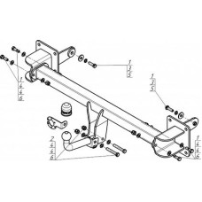 Фаркоп ZincaR оцинкованный для Mercedes-Benz GLS-Класс Х167 2019-2025 Оцинк. шар. Артикул ZM201A