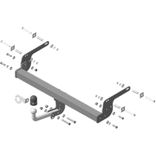 Фаркоп Мотодор для Renault Duster I рестайлинг 2015-2020. Оцинкованный шар. Артикул R101A