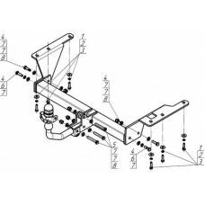 Фаркоп Мотодор для Honda CR-V III 2006-2012. Артикул 90805-A