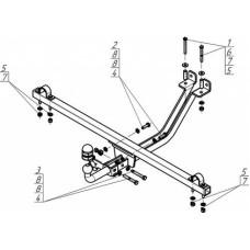Фаркоп Мотодор для Lada 4x4 Urban 2014-2025. Артикул 92105-A