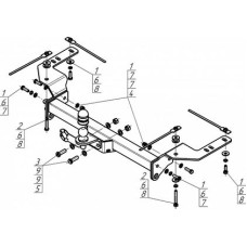 Фаркоп Мотодор для Lexus LX 570 2007-2021. Артикул 92503-FE