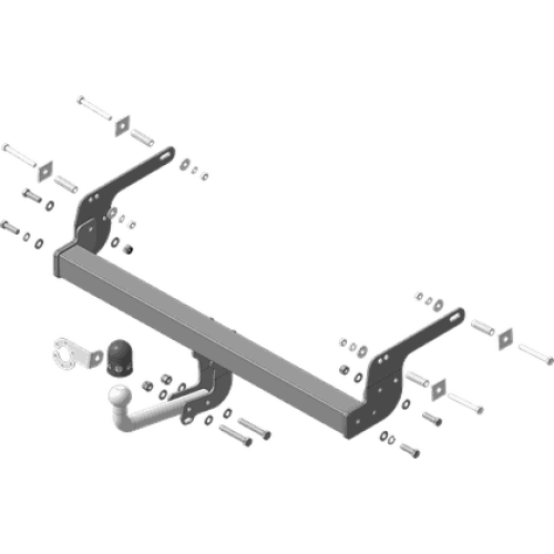 Фаркоп Мотодор для Renault Duster I до рестайлинга 2012-2015. Оцинкованный шар. Артикул R101A
