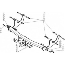 Фаркоп Мотодор для Renault Sandero I 2008-2013. Артикул 91706-A