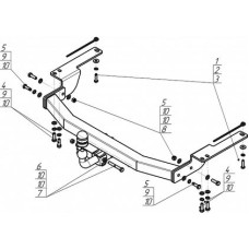 Фаркоп Мотодор оцинкованный для Lexus GX 460 до рестайлинга 2009-2013. Артикул 92509-A
