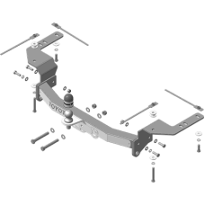 Фаркоп Мотодор для Toyota Land Cruiser 200 2007-2021 с нержавеющей накладкой. Артикул 92517-FEN