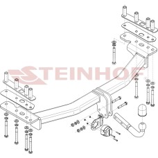 Фаркоп Steinhof для Land Rover Discovery Sport L550 (с запасным колесом в багажнике) 2014-2019. Артикул L-122