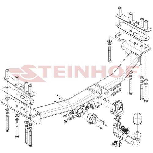 Фаркоп Steinhof для Land Rover Discovery Sport L550 (с запасным колесом в багажнике) 2014-2019. Быстросъемный крюк. Артикул L-123 Фаркоп Steinhof для Land Rover Discovery Sport L550 (с запасным колесом в багажнике) 2014-2019. Быстросъемный крюк. Артикул L-123