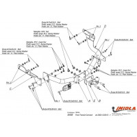 Фаркоп Imiola для Ford Transit Connect 2002-2012. Фланцевое крепление. Артикул E.055