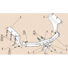 Фаркоп Bosal для Acura MDX III 2013-2020. Артикул 4380-F