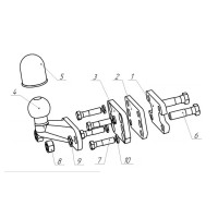 Фаркоп Bosal для Haval H9 2014-2020. Артикул 8005-F