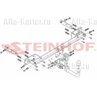 Фаркоп Steinhof для Mercedes-Benz GLK-Класс X156 2014-2020. Быстросъемный крюк. Артикул M-139