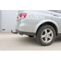 Фаркоп Aragon (быстросъемный крюк, горизонтальное крепление) для SsangYong Kyron 2006-2020. Артикул E3105AS
