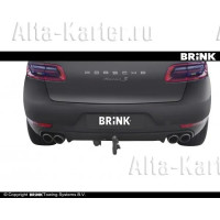 Фаркоп Brink (Thule) для Porsche Macan 2014-2020 (убирающийся под бампер). Быстросъемный крюк. Артикул 592400