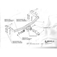 Фаркоп Imiola для Nissan Pathfinder R52 2014-2020. Быстросъемный крюк под квадрат. Артикул N.201