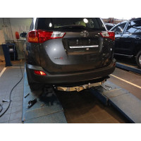 Фаркоп Baltex для Toyota RAV4 IV 2013-2019 с накладкой из нержавеющей стали. Фланцевое крепление. Артикул 24233908E