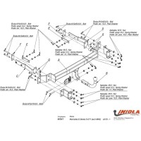 Фаркоп Imiola для Mercedes-Benz E-Класс S211 универсал (искл. AMG) 2003-2009. Артикул M.041