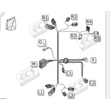 Штатная электрика фаркопа ECS (полный комплект) 7-полюсная для Ford Kuga I 2008-2012. Артикул FR040BQ