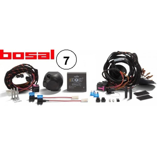 Штатная электрика фаркопа Bosal (полный комплект) 7-полюсная в комплекте с проводами для Mitsubishi Colt 2004-2012. Артикул 004-498