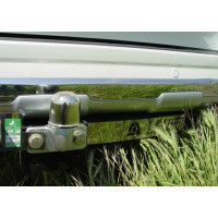 Фаркоп Лидер-Плюс для Toyota Land Cruiser Prado 150 2009-2020 (с накладкой из нерж. стали). Фланцевое крепление. Артикул T113-F(N)