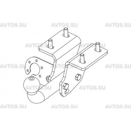 Фаркоп AvtoS для Toyota Sienna III 2011-2020. Артикул TY 43