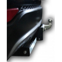 Фаркоп Лидер-Плюс для Hyundai Santa Fe III DM 2012-2018 (с накладкой из нерж. стали). Фланцевое крепление. Артикул H224-F(N)