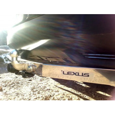 Фаркоп Союз-96 для Lexus NX 2014-2020 с нержавеющей накладкой. Фланцевое крепление. Артикул LENX.10.4083