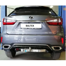 Фаркоп Baltex для Lexus NX 200 2014-2020 с накладкой из нержавеющей стали. Фланцевое крепление. Артикул 24337608E