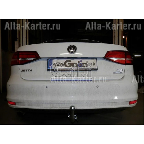 Фаркоп Galia оцинкованный для Volkswagen Jetta VI 2010-2020. Быстросъемный крюк. Артикул V077C