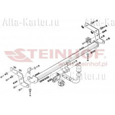 Фаркоп Steinhof для Citroen C-Elysee седан 2012-2020. Артикул C-045