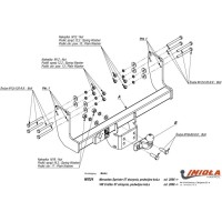 Фаркоп Imiola для Mercedes-Benz Sprinter W906 (Европа) L2 3665 мм, L3 4325 мм шасси (в т.ч. 5 тонн (сдвоенные колеса) 2006-2020. Фланцевое крепление. Артикул M.024 Фаркоп Imiola для Mercedes-Benz Sprinter W906 (Европа) L2 3665 мм, L3 4325 мм шасси (в т.ч. 5 тонн (сдвоенные колеса) 2006-2020. Фланцевое крепление. Артикул M.024