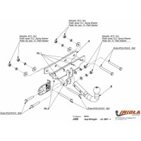 Фаркоп Imiola для Jeep Wrangler JK 2007-2018. Артикул J.028 Фаркоп Imiola для Jeep Wrangler JK 2007-2018. Артикул J.028