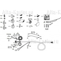 Штатная электрика фаркопа Westfalia (полный комплект) 13-полюсная BMW 5-серия F10, F11 LCI 2013-2020. Артикул 303352300113