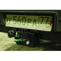 Фаркоп Лидер-Плюс для Toyota Hilux VII Double Cab N2 с подножкой 2008-2015. Фланцевое крепление. Артикул T114-FC