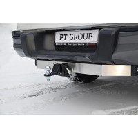 Фаркоп PT Group для Toyota Hilux VIII 2015-2020 с хромированной накладкой. Артикул 09121501