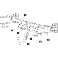 Фаркоп Baltex для Audi Q7 I 2006-2014. Быстросъемный крюк. Артикул 26.1886.32