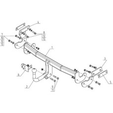 Фаркоп AvtoS для Kia Optima IV 2015-2020. Артикул KI 33