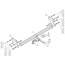 Фаркоп AvtoS для Kia Soul III 2019-2025. Артикул KI 38