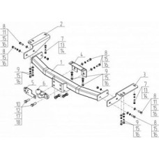 Фаркоп AvtoS для Toyota Land Cruiser Prado 150 2009-2025 (без шара в комплекте). Артикул TY 50B