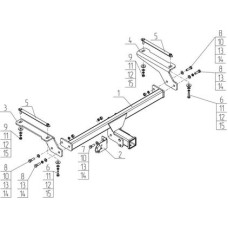 Фаркоп AvtoS для Haval F7 2019-2025 без шара в комплекте. Артикул HV 03B