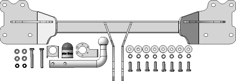 Фаркоп Мотодор оцинкованный для Audi Q7 II (V - 2.0, 3.0) 2015-2025. Артикул 90103-A Фаркоп Мотодор оцинкованный для Audi Q7 II (V - 2.0, 3.0) 2015-2025. Артикул 90103-A