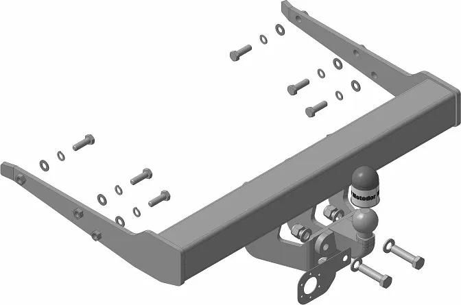 Фаркоп Мотодор для Volkswagen Transporter T6 2015-2025. Фланцевое крепление. Артикул 92705-F