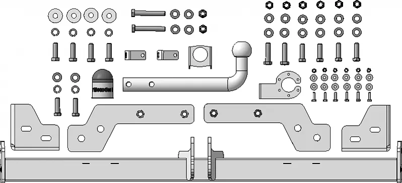 Фаркоп Мотодор оцинкованный для Hyundai Tucson III рестайлинг 2018-2021. Артикул 90918-A Фаркоп Мотодор оцинкованный для Hyundai Tucson III рестайлинг 2018-2021. Артикул 90918-A