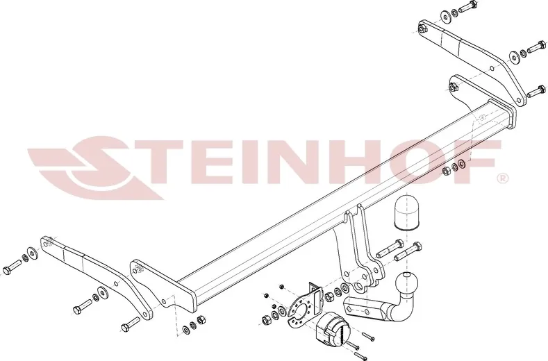 Фаркоп Steinhof для Audi A3 8Y седан, хетчбек 2020-2025. Артикул A-125