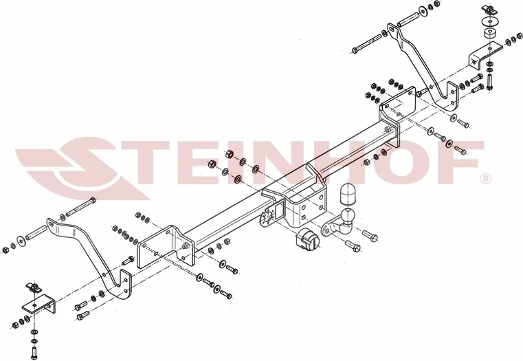 Фаркоп Steinhof для Citroen Jumper II шасси, в т.ч. L4/XL 2006-2025. Артикул F-066