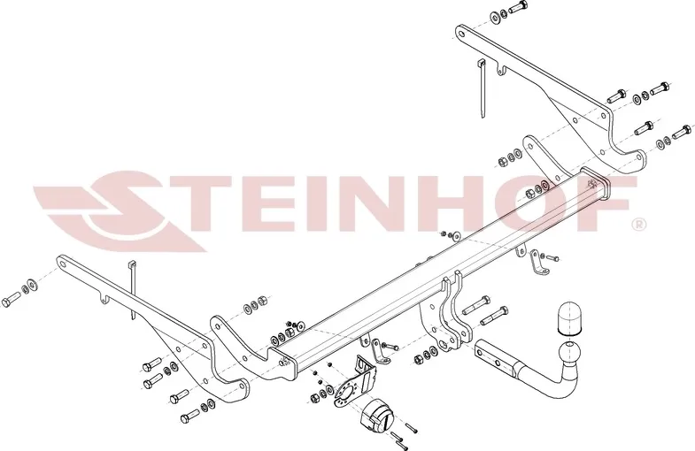 Фаркоп Steinhof для Mazda CX-9 II 2017-2025. Артикул M-065 Фаркоп Steinhof для Mazda CX-9 II 2017-2025. Артикул M-065