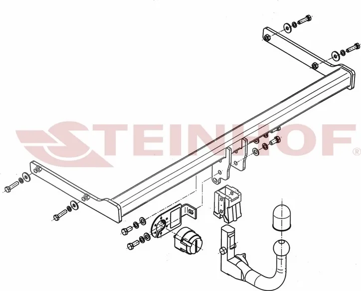 Фаркоп Steinhof для Skoda Rapid лифтбек 2012-2020, 2020-2025. Быстросъемный крюк. Артикул S-311 Фаркоп Steinhof для Skoda Rapid лифтбек 2012-2020, 2020-2025. Быстросъемный крюк. Артикул S-311