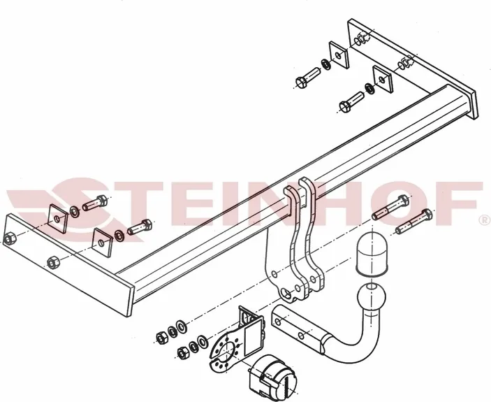 Фаркоп Steinhof для Volvo V70 III универсал 2WD/AWD 2007-2016. Артикул V-296 Фаркоп Steinhof для Volvo V70 III универсал 2WD/AWD 2007-2016. Артикул V-296