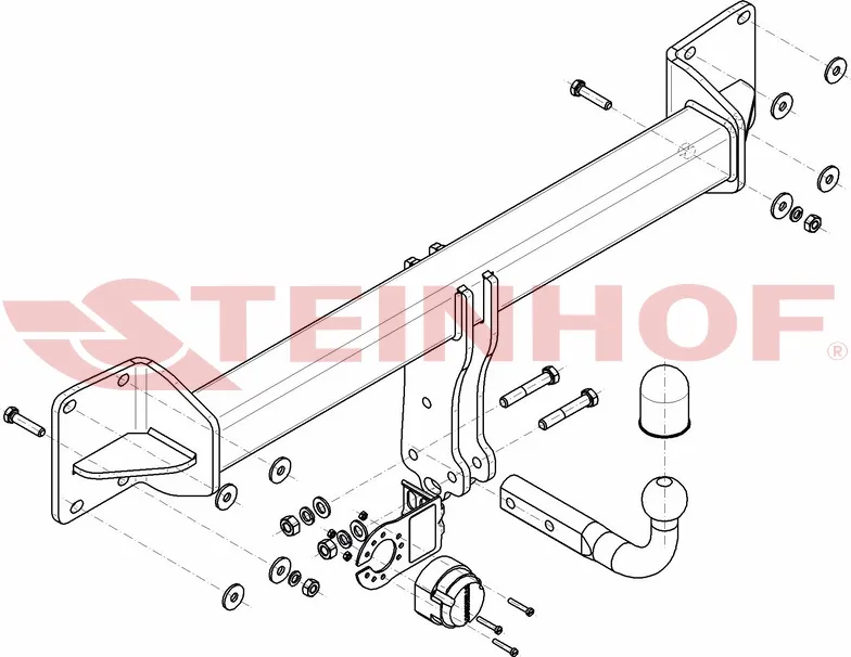 Фаркоп Steinhof для Volvo XC90 II 2014-2025. Артикул V-305 Фаркоп Steinhof для Volvo XC90 II 2014-2025. Артикул V-305