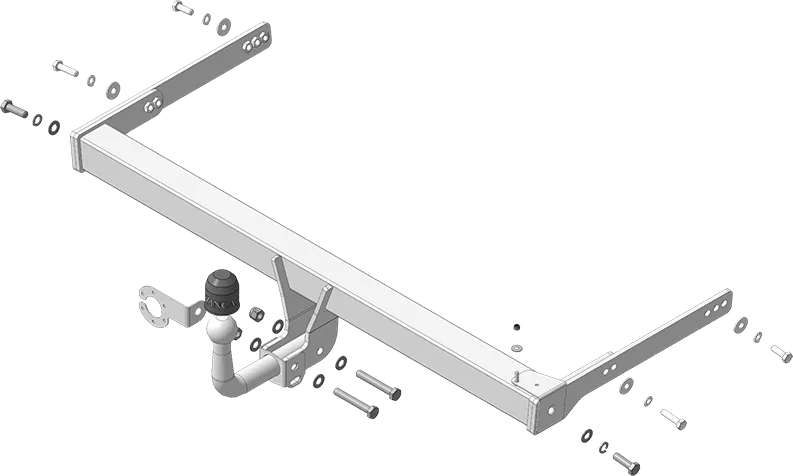 Фаркоп ZincaR оцинкованный для Volkswagen Tiguan I 2007-2016. Оцинкованный шар. Артикул ZV101A Фаркоп ZincaR оцинкованный для Volkswagen Tiguan I 2007-2016. Оцинкованный шар. Артикул ZV101A